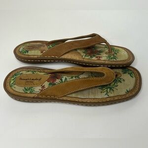 Brown's Landing Tropical Cushioned Thong Flip Flop Sandals Woman's Size 11